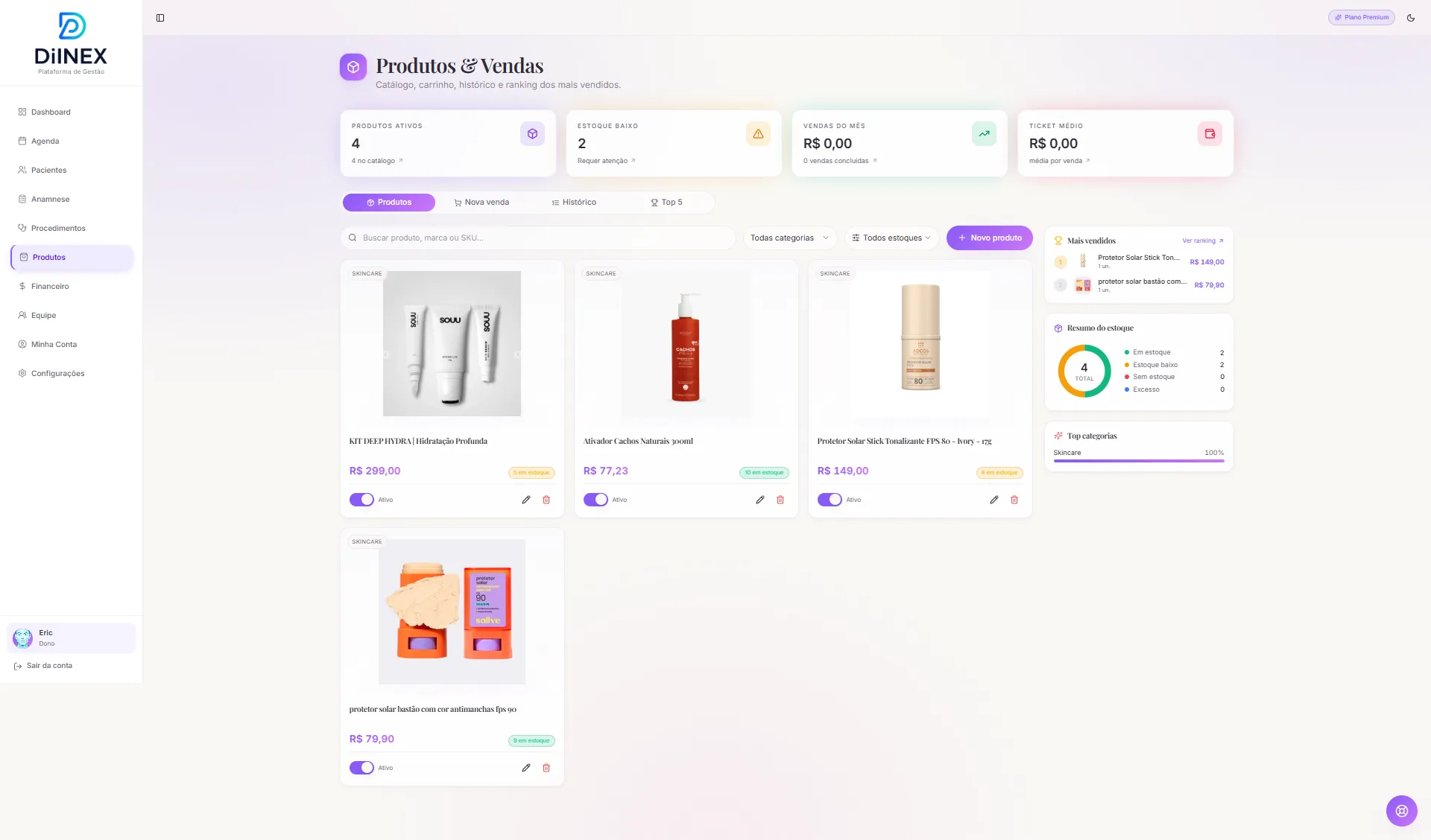 DiINEX — Produtos